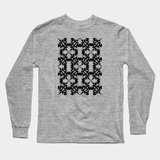 Kal4 - Black & White Long Sleeve T-Shirt